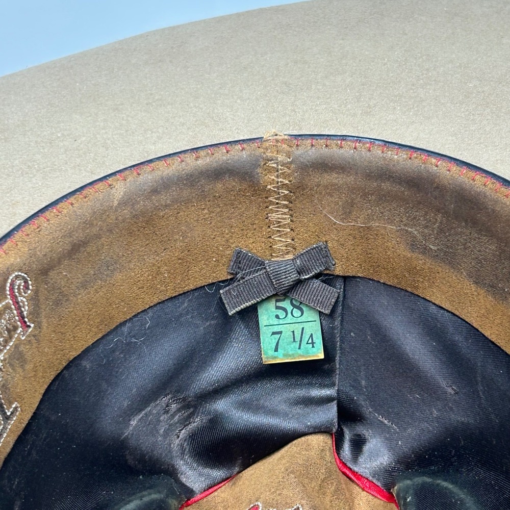 Justin Bent Rail 6X Tan Felt Cowboy Hat 7 1/4 Western Cattleman Crease J Concho - Picture 3 of 16